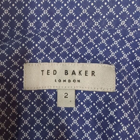 Ted Baker London Men's Button Down Shirt Blue Size 2 100% Cotton - Picture 6 of 9